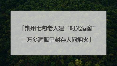 荆州七旬老人建“时光酒窖” 三万多酒瓶里封存人间烟火