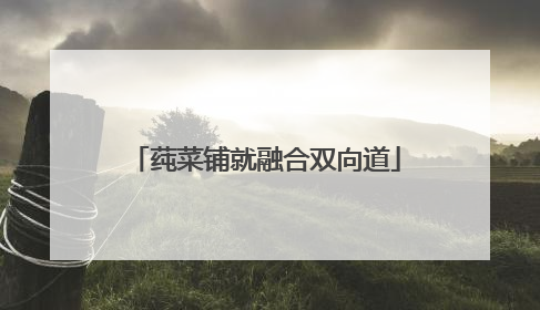 莼菜铺就融合双向道