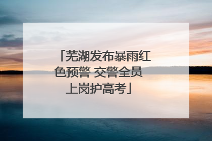 芜湖发布暴雨红色预警 交警全员上岗护高考