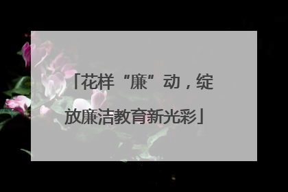 花样“廉”动，绽放廉洁教育新光彩