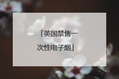 英国禁售一次性电子烟