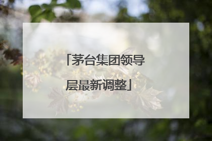茅台集团领导层最新调整