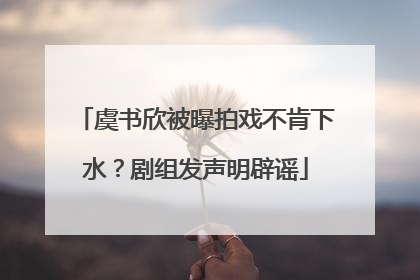 虞书欣被曝拍戏不肯下水？剧组发声明辟谣
