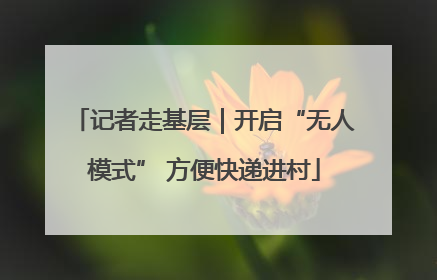 记者走基层｜开启“无人模式” 方便快递进村