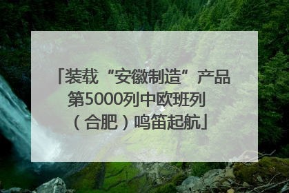 装载“安徽制造”产品 第5000列中欧班列（合肥）鸣笛起航