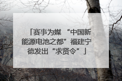 赛事为媒 “中国新能源电池之都”福建宁德发出“求贤令”