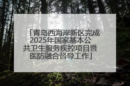 青岛西海岸新区完成2025年国家基本公共卫生服务疾控项目暨医防融合督导工作