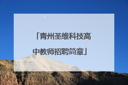 青州圣维科技高中教师招聘简章