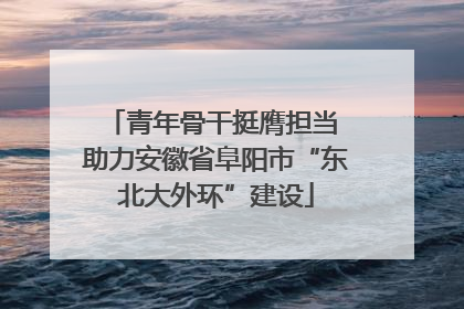 青年骨干挺膺担当 助力安徽省阜阳市“东北大外环”建设