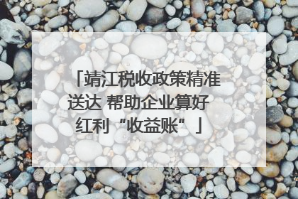 靖江税收政策精准送达 帮助企业算好红利“收益账”