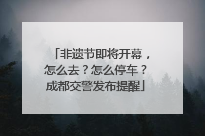 非遗节即将开幕，怎么去？怎么停车？成都交警发布提醒