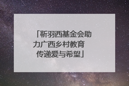 靳羽西基金会助力广西乡村教育 传递爱与希望