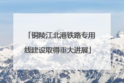 铜陵江北港铁路专用线建设取得重大进展