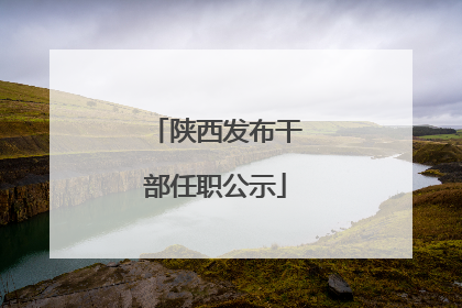 陕西发布干部任职公示