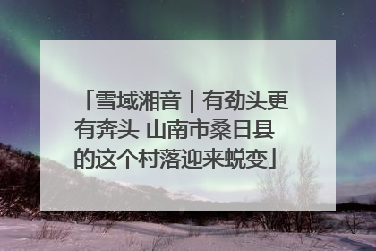 雪域湘音｜有劲头更有奔头 山南市桑日县的这个村落迎来蜕变