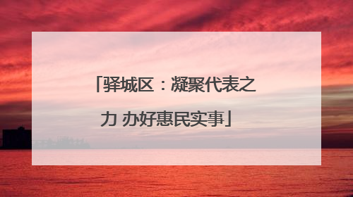 驿城区：凝聚代表之力 办好惠民实事