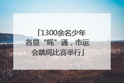 1300余名少年各显“绳”通，市运会跳绳比赛举行