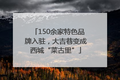 150余家特色品牌入驻，大吉巷变成西城“菜古里”