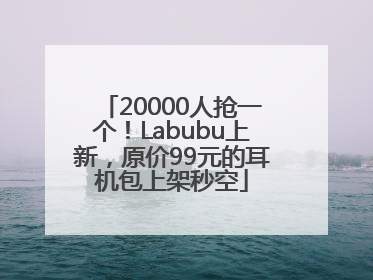 20000人抢一个！Labubu上新，原价99元的耳机包上架秒空