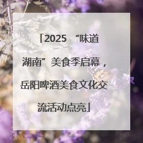 2025 “味道湖南”美食季启幕，岳阳啤酒美食文化交流活动点亮