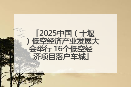 2025中国（十堰）低空经济产业发展大会举行 16个低空经济项目落户车城