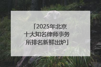 2025年北京十大知名律师事务所排名新鲜出炉