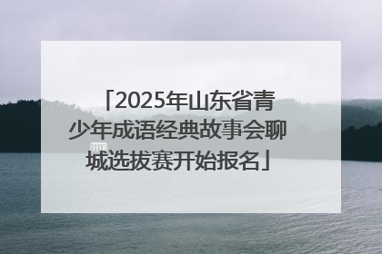 2025年山东省青少年成语经典故事会聊城选拔赛开始报名