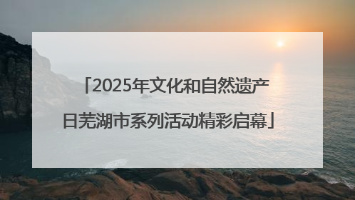 2025年文化和自然遗产日芜湖市系列活动精彩启幕