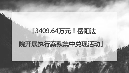 3409.64万元！岳阳法院开展执行案款集中兑现活动