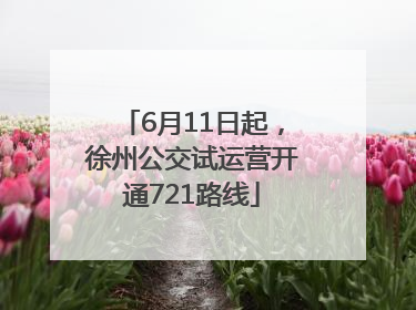 6月11日起，徐州公交试运营开通721路线