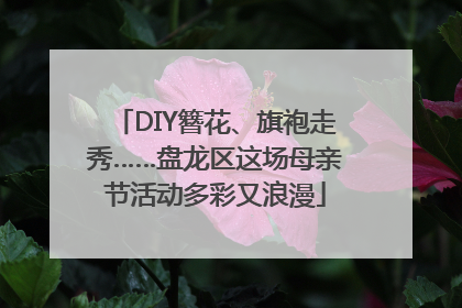 DIY簪花、旗袍走秀……盘龙区这场母亲节活动多彩又浪漫
